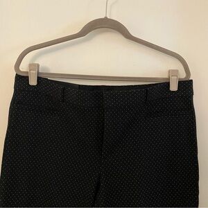 NWT Banana Republic size 14 Sloan - black with white dots.